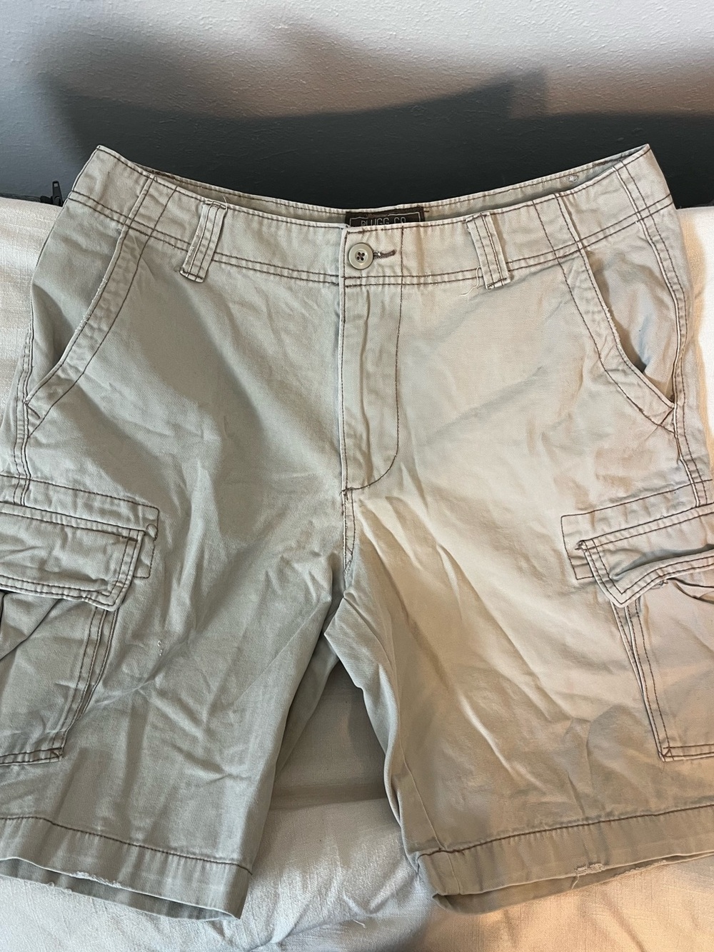 Plugg Men's Cargo Shorts - Light Khaki